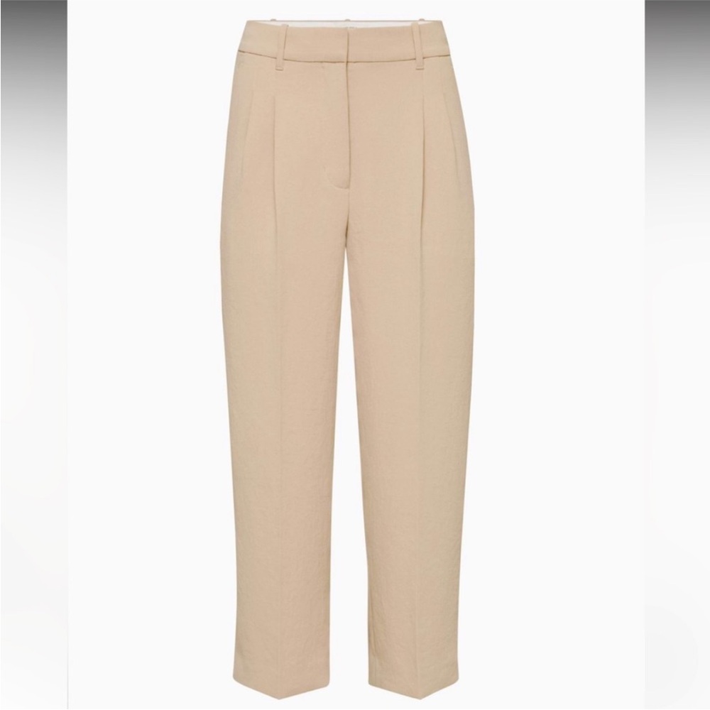 Wilfred aritzia effortless pant cropped flax beige size 0